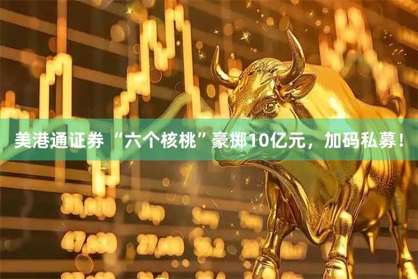 美港通证券 “六个核桃”豪掷10亿元，加码私募！